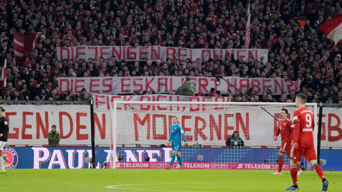 Bayern Munich fans criticize the existence of RB Leipzig